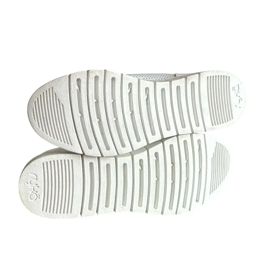 Ryka Haiku Sneakers Women's Size 9 White Leather Perforated Lace Up New Box Shoe